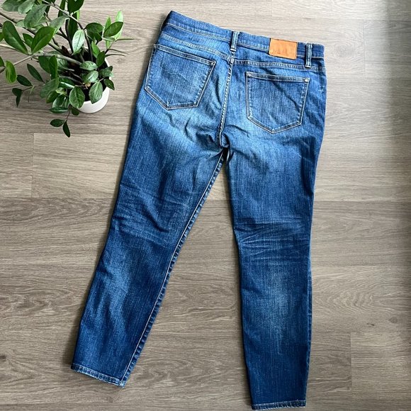 J Crew Blue "Toothpick" Mid-Rise Cropped Skinny Jeans - Picture 8 of 12